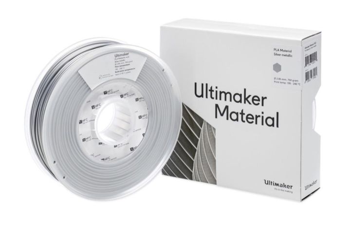 UltiMaker PLA - M0751 SILVER METALLIC 750 - 211399 BOX 1612
