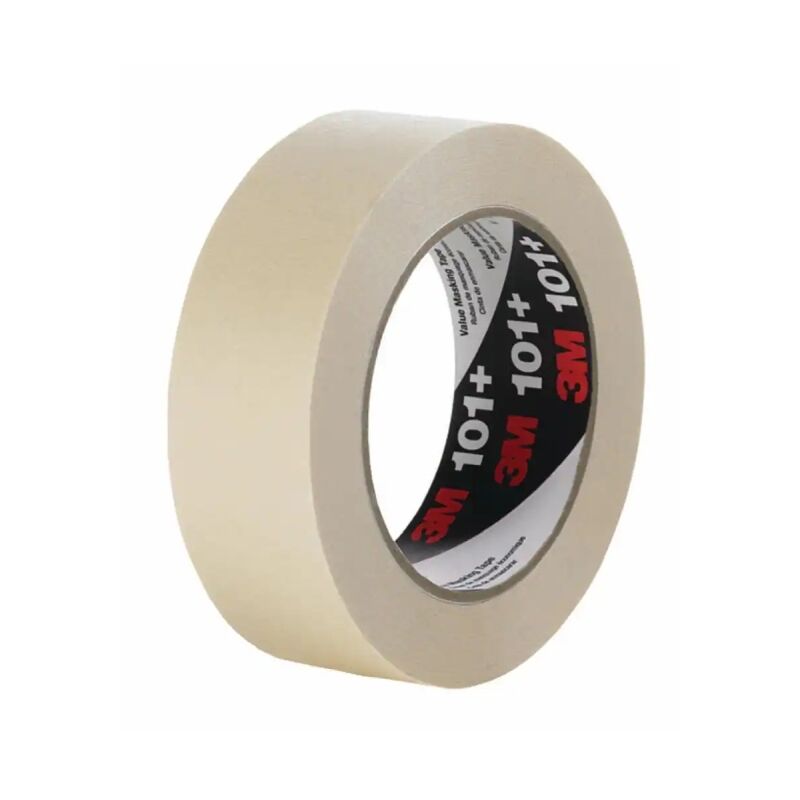 3M 101+ Value Masking Tape - Tan - 36mm x 55m - Box of 24 48mmX55m - 7100293677