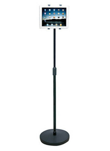 Aidata US-5006W Universal iPad Tablet Straight Floor Stand with Small Bracket