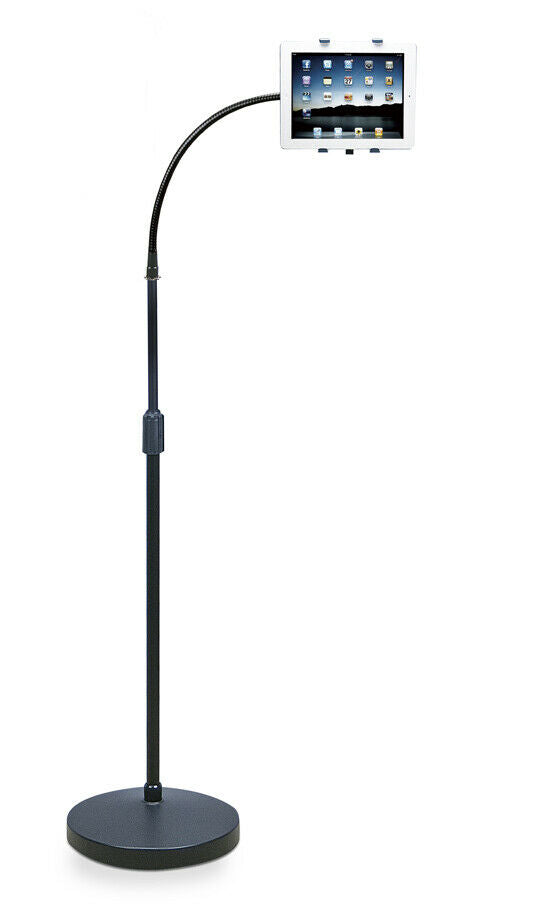 Aidata US-5115WF Universal iPad Tablet Gooseneck Floor Stand with Small Bracket