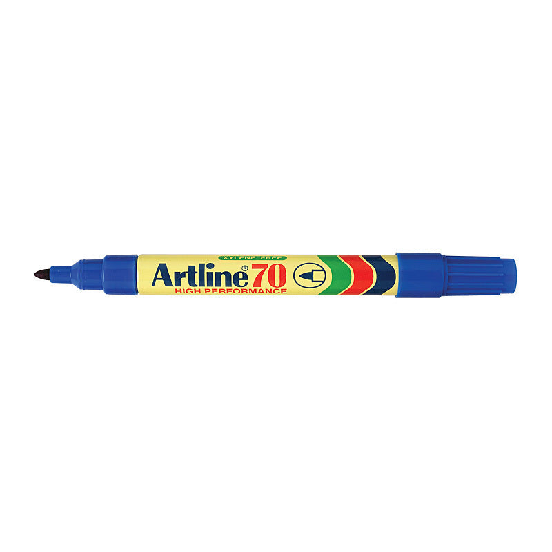 Artline 70 Permanent Marker 1.5mm Bullet Blu Box of 12 - 107003