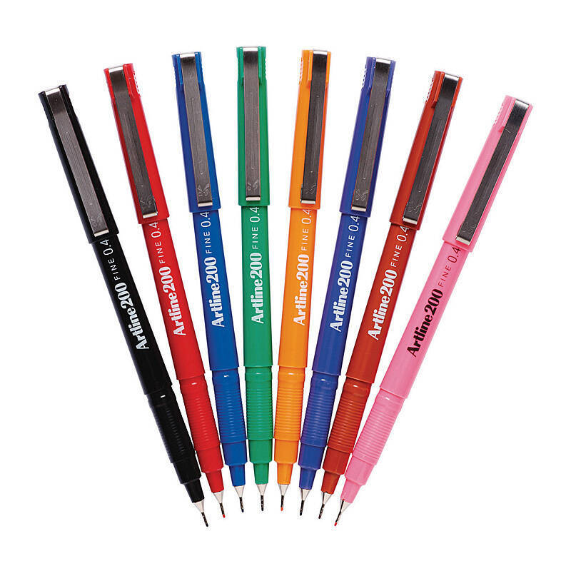 Artline 200 Fineliner Pen 0.4mm Astd Box of 12 - 120041
