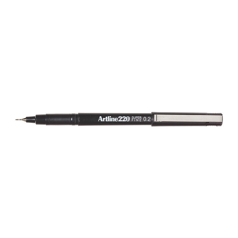 Artline 220 Fineliner Pen 0.2mm Black Box of 12 - 122001