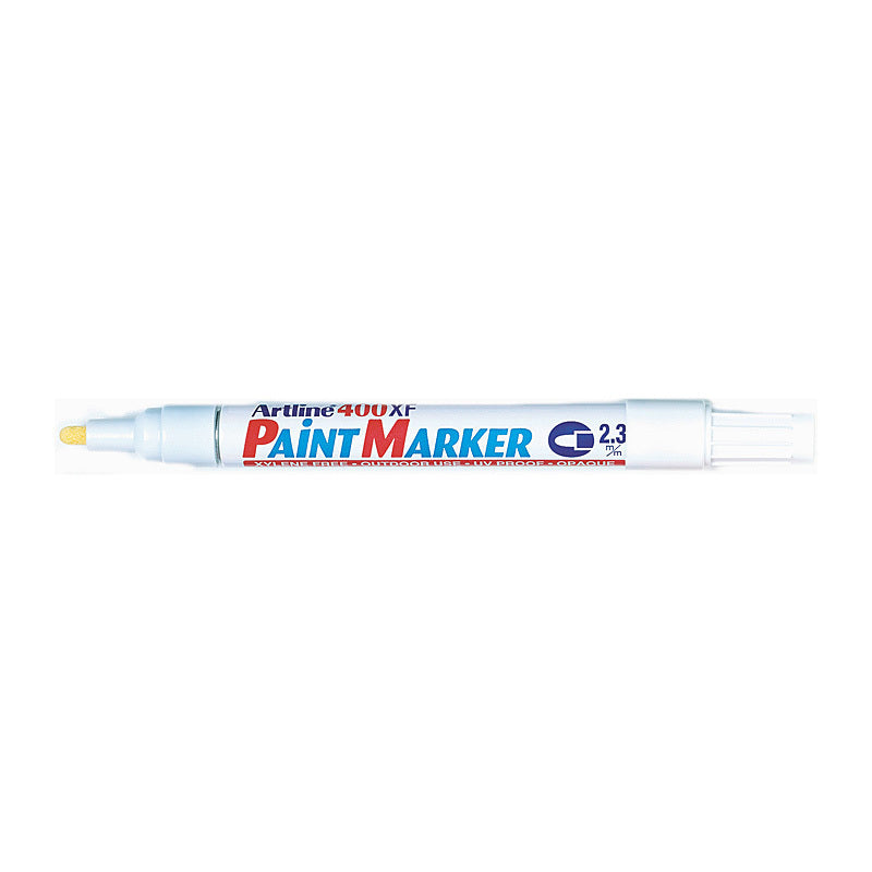 Artline 400 Paint Marker 2.3mm Bullet White Box of 12 - 140033