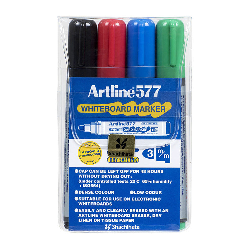 Artline 577 Whiteboard Marker Asst Wlt4 - 157744