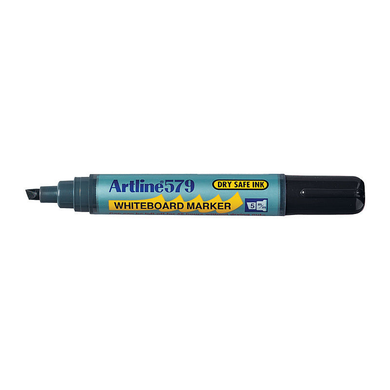 Artline 579 Whiteboard Marker 5mm Chisel Black Box of 12 - 157901