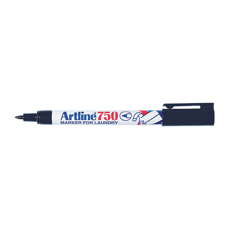 Artline 750 Laundry Marker 0.7mm Bullet Black - 175001