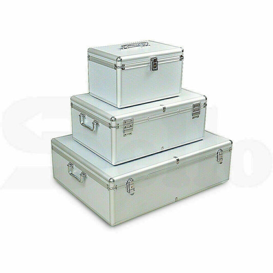 Aluminium CD DVD Storage Box - Holds 120 Discs (sleeves included)