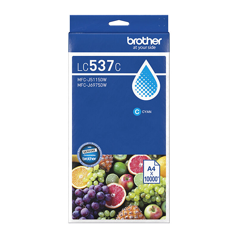 Brother LC-537 Cyan Ink Cartridge 10,000 Pages - LC-537C