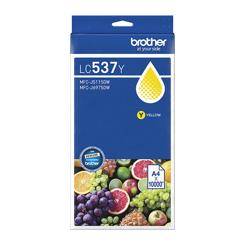 Brother LC-537 Yellow Ink Cartridge 10,000 Pages - LC-537Y