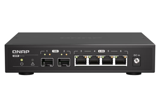 QNAP QSW-2104-2S, 2 ports 10GbE SFP+, 5 ports 2.5GbE RJ45, unmanaged switch QSW-2104-2S