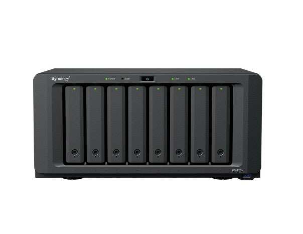 Synology DiskStation DS1825+ 8 Bay NAS, Diskless 3.5' HDD/SSD (0/8), 2x M.2 NVMe (0/2), AMD Ryzen V1500B 4 Core 2.2GHz, 4GB RAM DS1825+