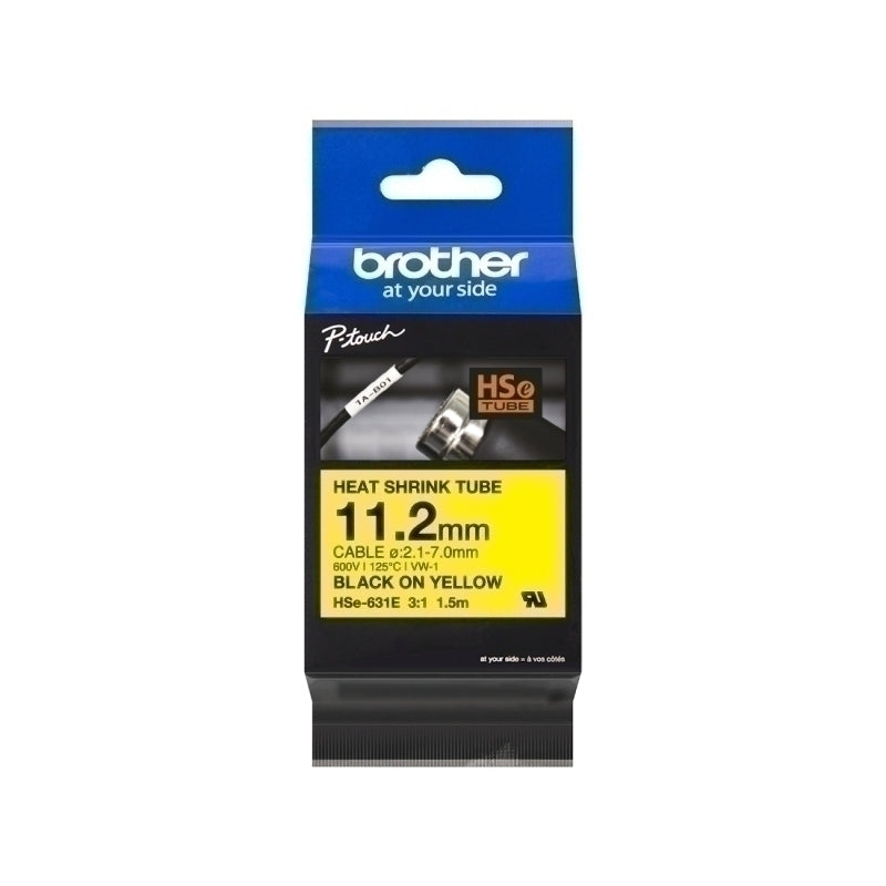 Brother HSe631E Labelling Tape 11.2mm x 1.5m - HSE-631E