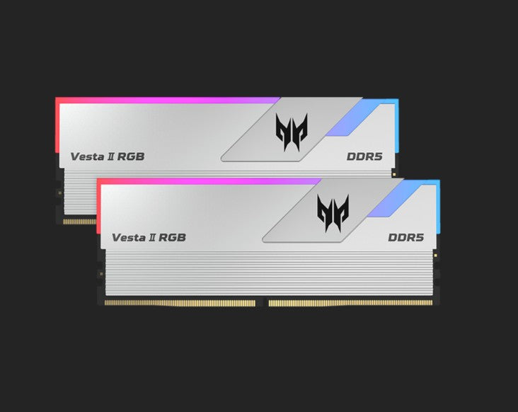 Predator Vesta II DDR5 6000 MHz 32GB (16GB*2) 1R*8 PC5 6000 CL36-45-45-96 Supports XMP 3.0 & EXPO Silver BL.9BWWR.653 BL.9BWWR.653