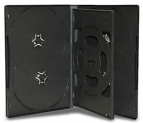 Black DVD Cases Holds 6 (14mm) 100pk
