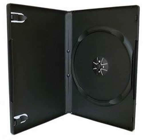Black Slim Single DVD Cases (7mm) 100pk