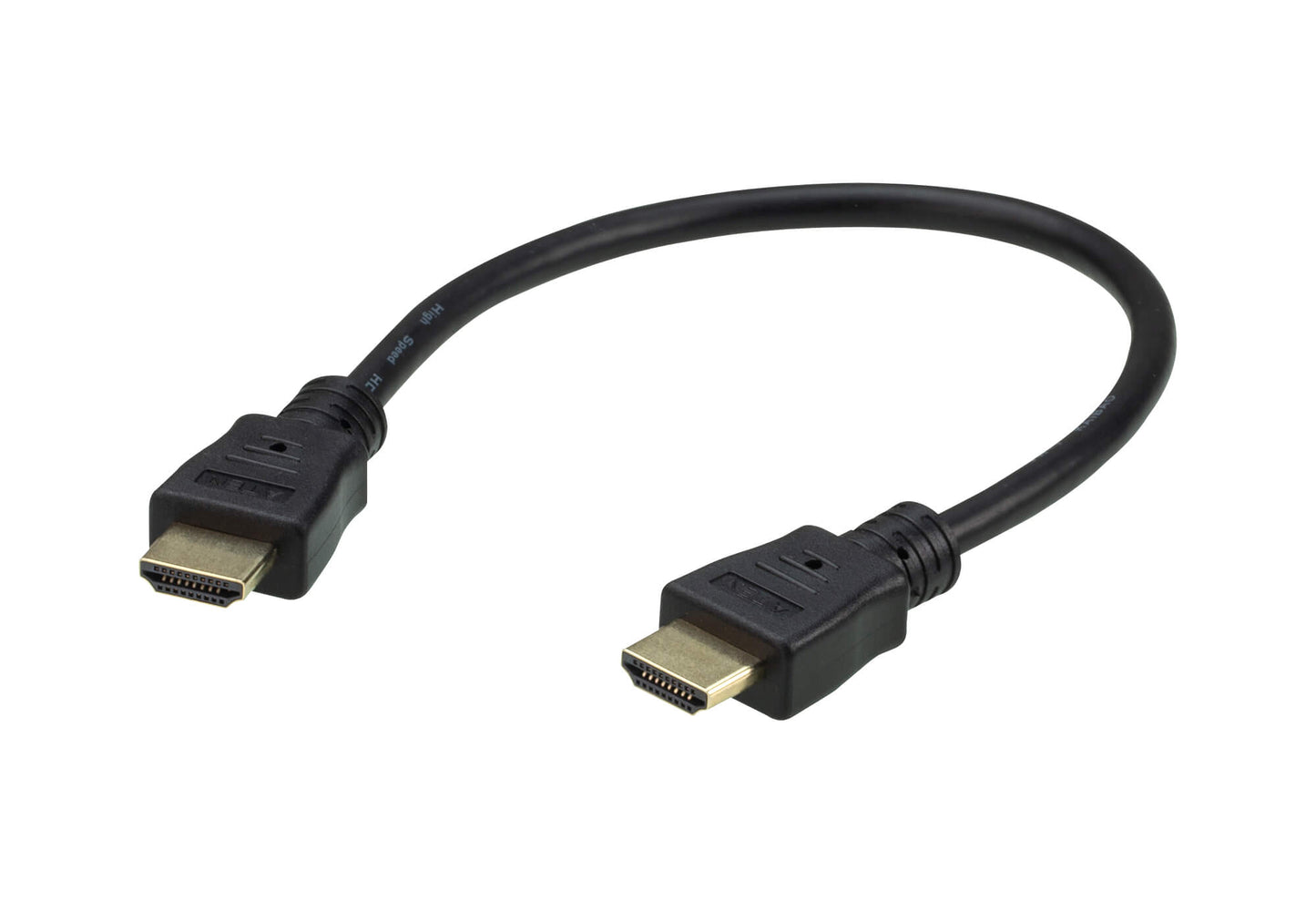 Aten 0.3m 4K HDMI High Speed Ethernet cable, supports up to 4096 x 2160 @ 60Hz, High quality tinned copper wire with Gold-plated connectors 2L-7DA3H