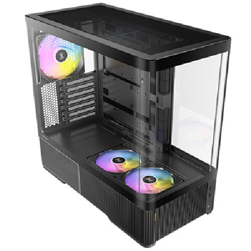 Antec C6 Curve ARGB, Mid Tower ATX case, tempered glass, 3 ARGB PWM fans, USB-C 10Gbps, GPU =450mm, CPU =180mm, 360mm radiator support C6 Curve ARGB
