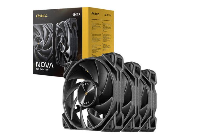 Antec Nova 120 PWM 3-Phase Speed Controller. Low Power, High Heat Dissipation, Low Noise Ultimate Fan - 3 Packs with controller NOVA120-3PK