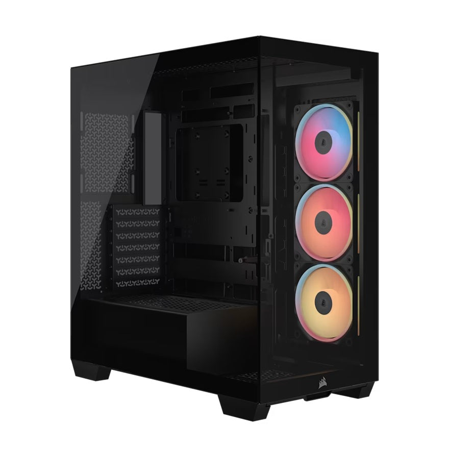 Corsair 3500X LX-R RGB iCUE LINK Mid-Tower PC Case - Black, E-ATX, Side 360mm Rad, Glass Panels, USB-C, RS ARGB Fans, 425mm GPU, iCUE LINK Ready CC-9011324-WW