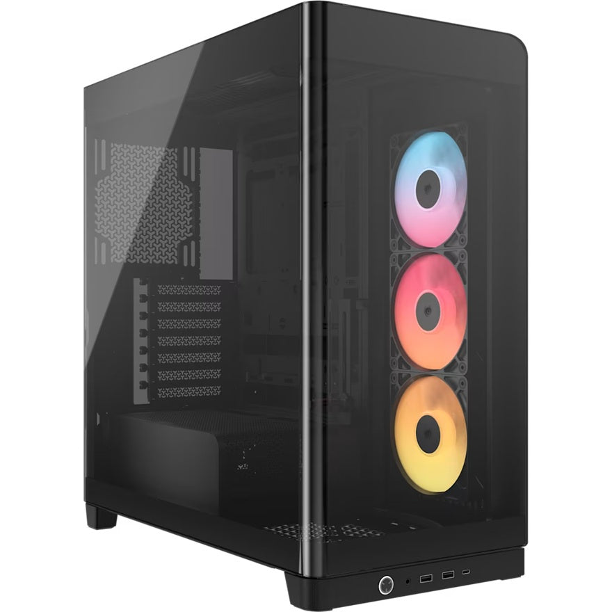 Corsair FRAME 4500X RS-R ARGB Panoramic Glass Mid-Tower PC Case - Black, 478x499x246mm, E-ATX, 460mm GPU, 185mm CPU, USB-C, ARGB, 360mm rad, 11.58kg CC-9011314-WW