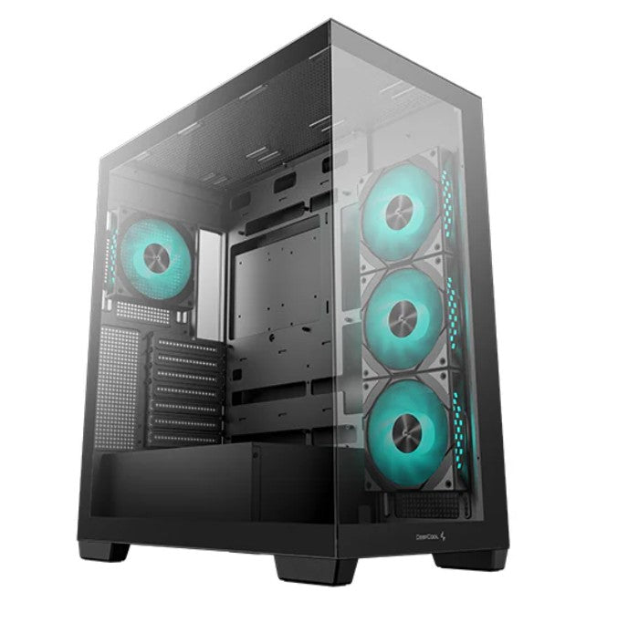 DeepCool CG580 4F Panoramic ATX Mid-Tower Case, 4 x Pre Installed Fans Single Chamber, Support Up to 2x 360mm Radiators, Front 2x USB3.0 R-CG580-BKADA4-G-1