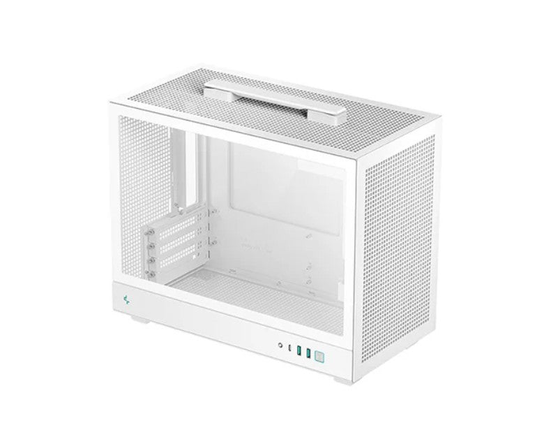 DeepCool CH160 PLUS WH Portable Micro-ATX Compact Case, USB3.0x2, Gen2 Type-C x1, Audio/Micx1 R-CH160-WHNGM0-G