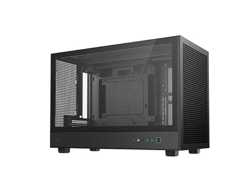 DeepCool CH260 M-ATX Case, Extremely Portable Size,Abundant Airflow Ventilation,Mesh and glass panels,Support up to 360mm liquid cooling,Direct instal R-CH260-BKNGM0-G-1