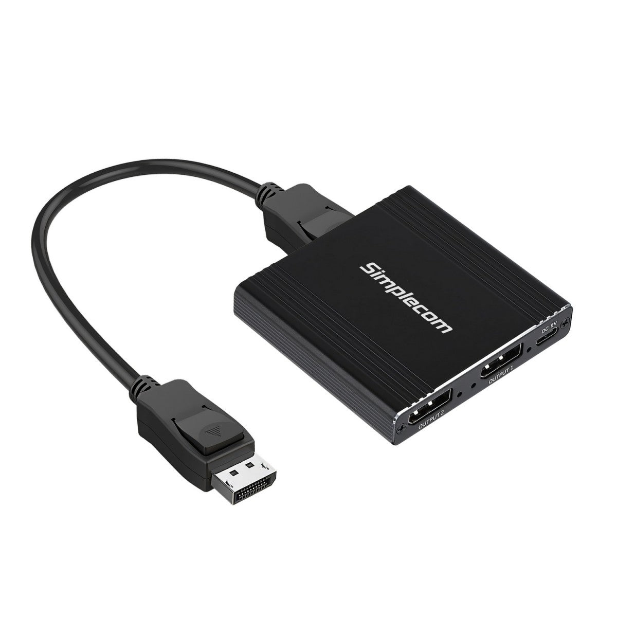 Simplecom CM214 DisplayPort Splitter 1 IN 2 OUT MST Hub for Dual Extended Screens 4K DP 1.4 CM214