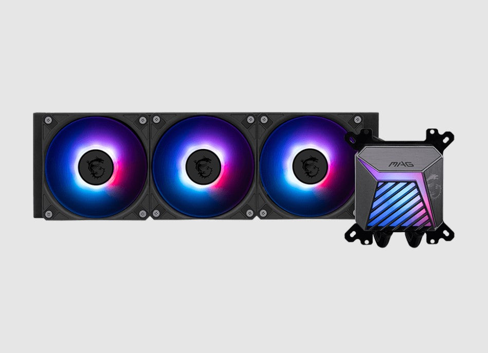 MSI MAG CORELIQUID A15 360, 3 fans, Rifle Bearing, 500~2050 ± 150 RPM, AM5 / AM4, 71.23 x 69.47 x 75.05 mm 3y warranty MAG CORELIQUID A15 360