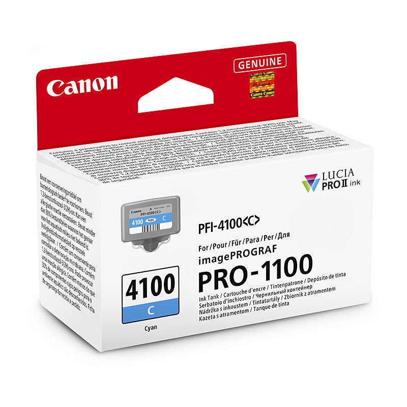 Canon PFI4100 Cyan Ink Cartridge 80ml - PFI-4100 C