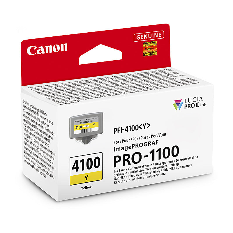 Canon PFI4100 Yellow Ink Cartridge 80ml - PFI-4100 Y