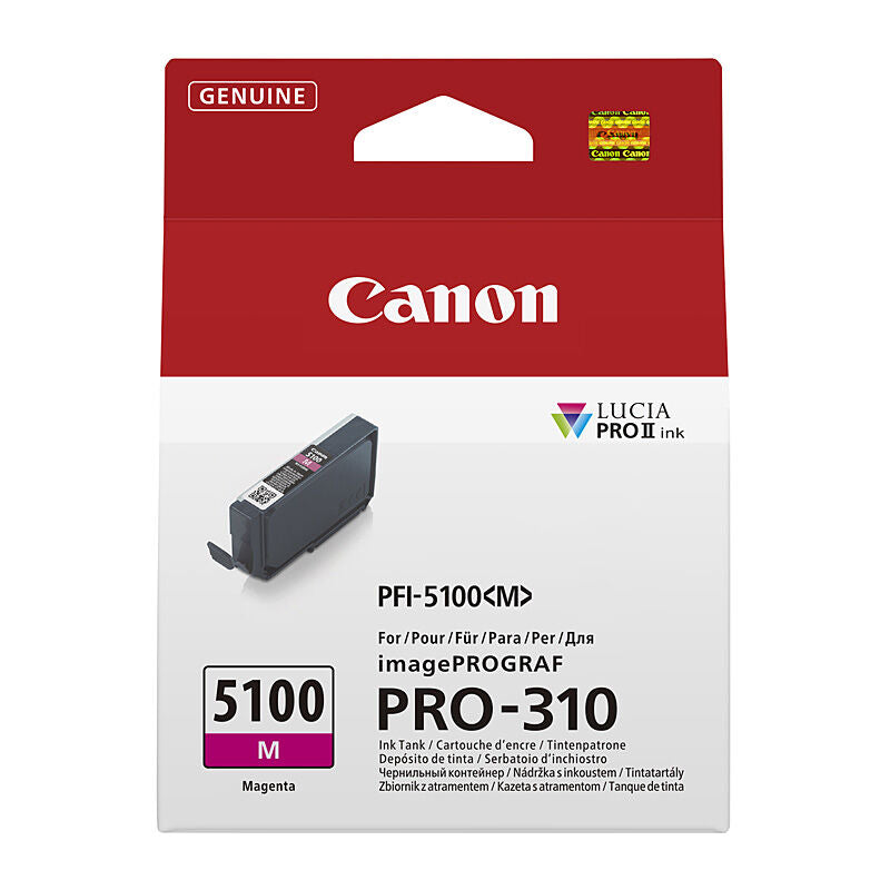 Canon PFI5100 Magenta Ink Cartridge 14.4ml - PFI-5100 M