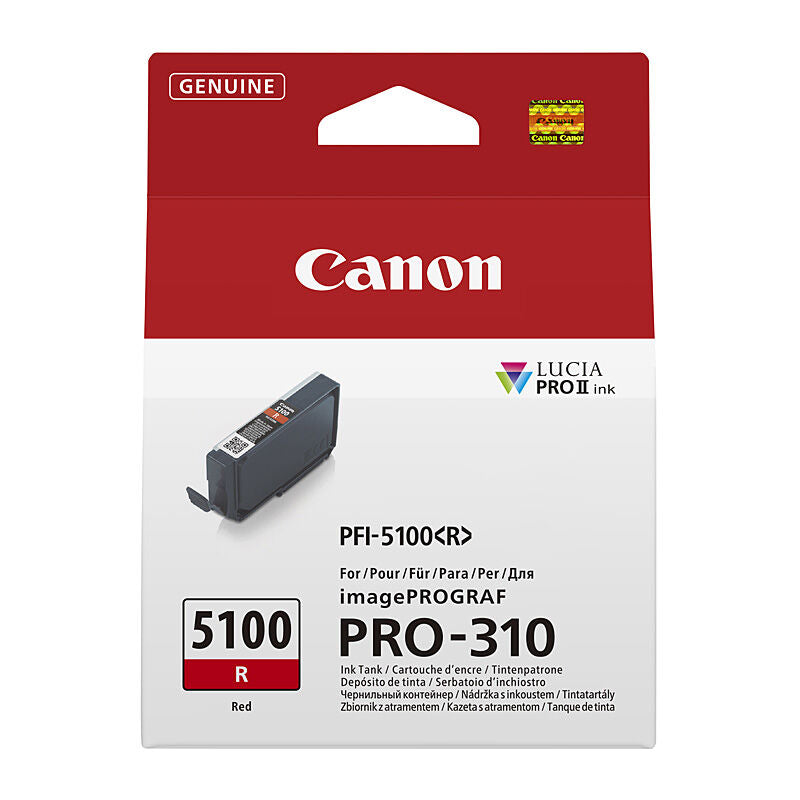 Canon PFI5100 Red Ink Cartridge 14.4ml - PFI-5100 R