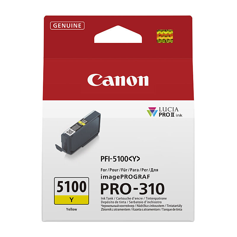 Canon PFI5100 Yellow Ink Cartridge 14.4ml - PFI-5100 Y