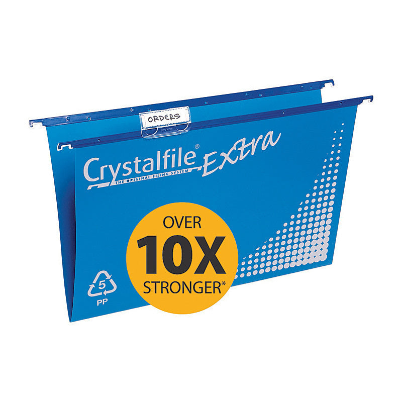 Crystalfile Complete PP Suspens Files Foolscap Blu Pk20 - 111601