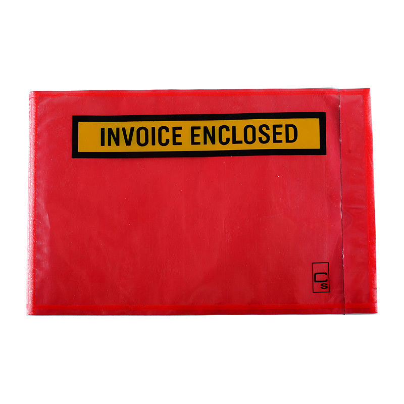 Cmbld Packaging Envelope Inv Enclosed Red 175X115 Box of 1000 - OL800IE