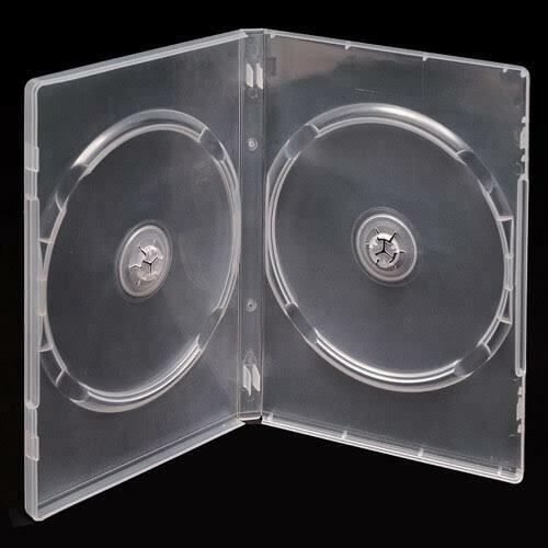 Clear Double DVD Cases (14mm) 100pk
