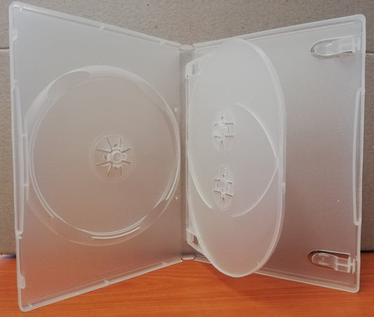Clear DVD Cases Holds 3 (14mm) 100pk