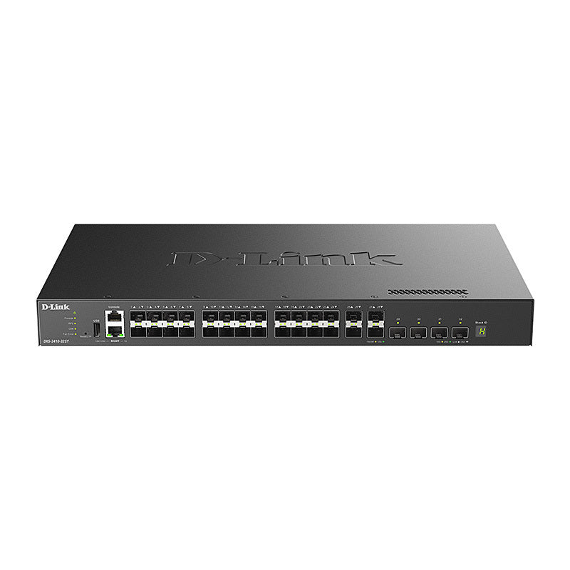D-Link 32-Port 10 Gigabit Layer 3 Stackable Managed Switch with 28 10Gb SFP+ Ports and 4 10/25Gb SFP - DXS-3410-32SY