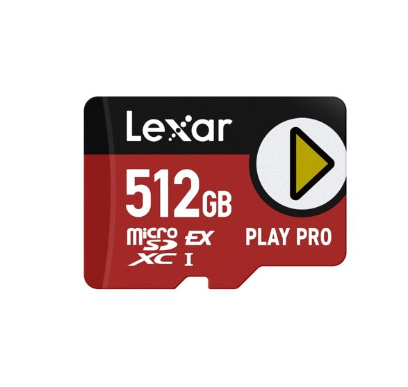 Lexar PLAY PRO microSDXC Express Card 512GB, microSDXC, high performance, microSD Express, up to 900MB/s read and 600MB/s write LMSXPS0512G-BNNNG