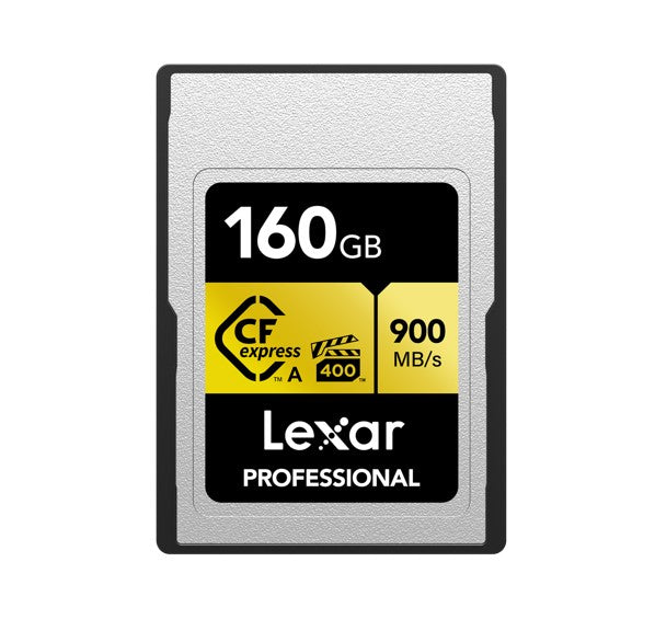 Lexar Professional CFexpress Type A card Gold series 160GB -- CFexpress Type A Professional Gold Series, up to 900MB/s read, 800MB/s write LCAGOLD160G-RNENG