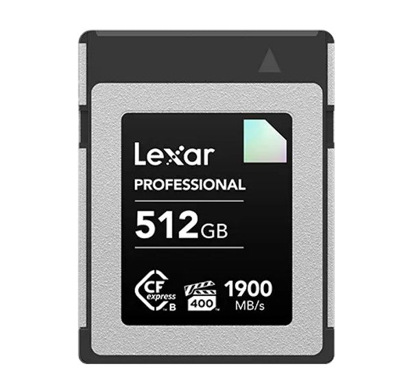 Lexar CFexpress Type B Diamond Series 512GB- CFexpress Type B card Diamond 1900MB/s read, up to 1700MB/s write, VPG400, 8K RAW LCXEXDM512G-RNENG