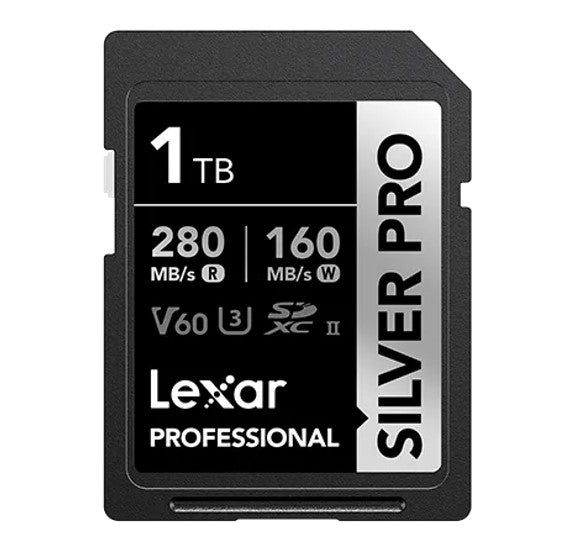 Lexar Professional SILVER PRO 1TB SDXC UHS-II Card 1TB C10, UHS-II(U3), V60, Silver Pro, up to 280MB/s read, 160MB/s write LSDSIPR001T-BNNNG