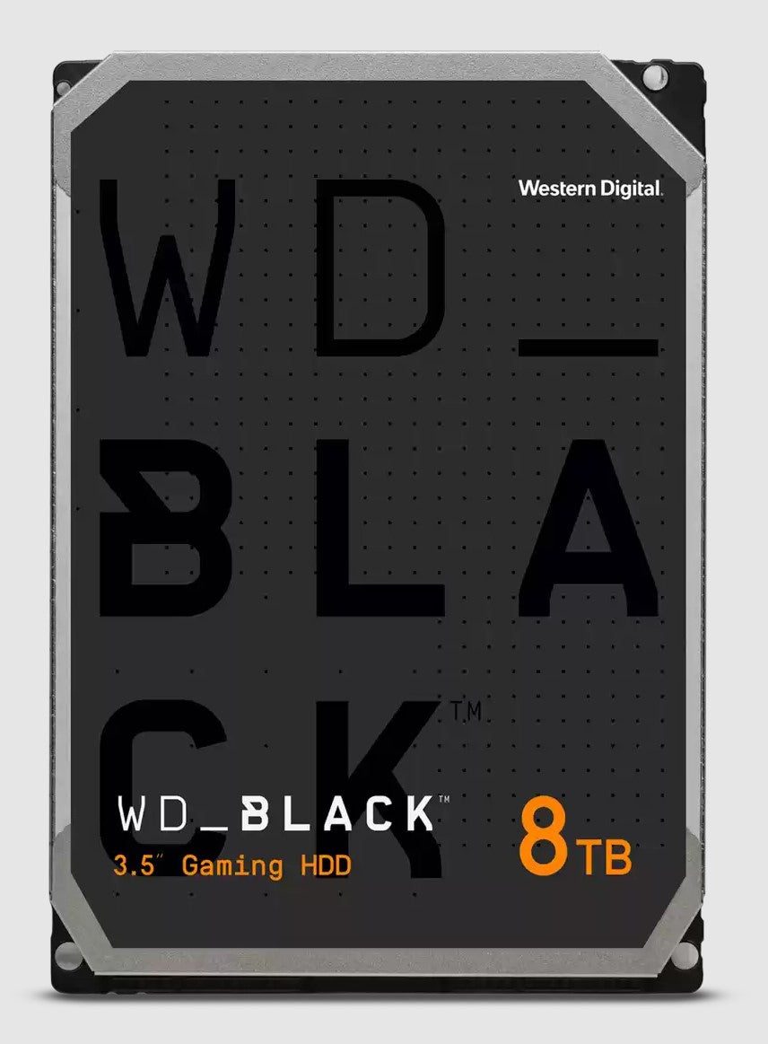 Western Digital WD Black 8TB 3.5' HDD SATA 6gb/s 7200RPM 256MB Cache CMR Tech for Hi-Res Video Games 5yrs Wty ~WD8002FZBX WD8002FZBX