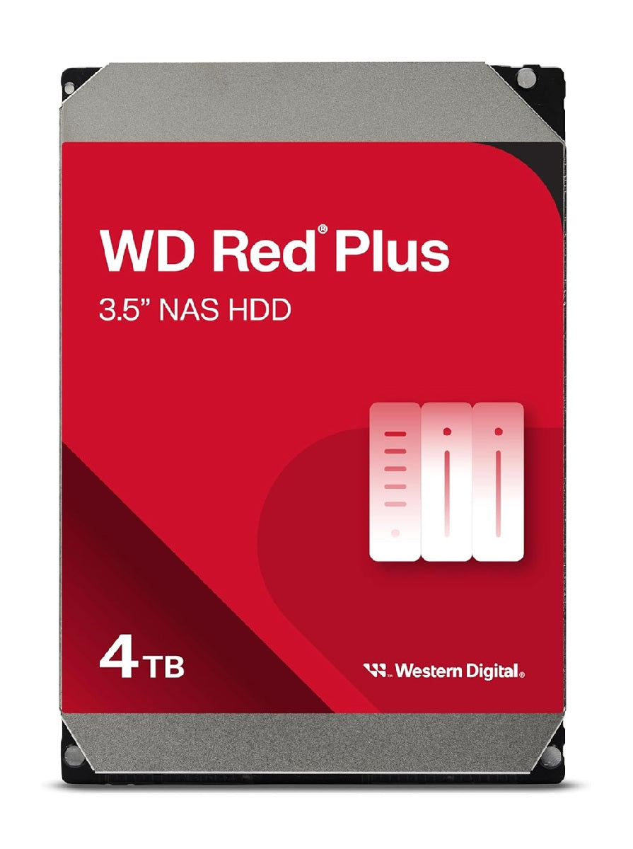 Western Digital WD Red Plus 4TB 3.5' NAS HDD SATA III NAS Hard Drive 5400 RPM 128MB Cache 180MB/S 180TB/Year 3Y warranty (WD40EFZZ) WD40EFZZ