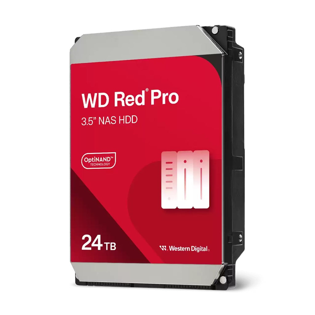 Western Digital 24TB 3.5' SATA HDD, 7200RPM, CMR, up to 287MB/s, 512MB cache, RAID-optimized for NAS, 550TB/yr workload, 5-year warranty WD241KFGX