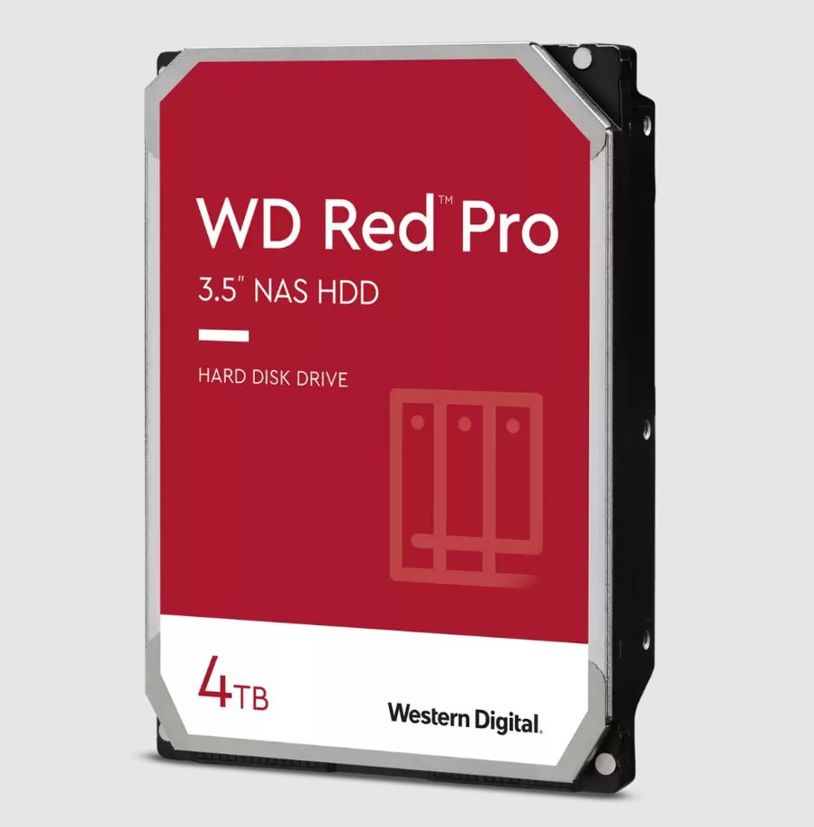Western Digital WD Red Pro 4TB 3.5' NAS Hard Drive, SATA 6 Gb/s, ITR 267 MB/s, 7200RPM, 256MB Cache, CMR Tech, 3.5-inchFORM FACTOR, 5yrs wty WD4005FFBX