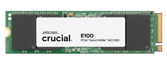 Crucial E100 2TB Gen4 NVMe SSD 5000/4500 MB/s R/W 100TBW 350K/460K IOPS 1M hrs MTTF M.2 2280 PCIe4 3yrs ~Crucial P3 Plus CT2000E100SSD8-P