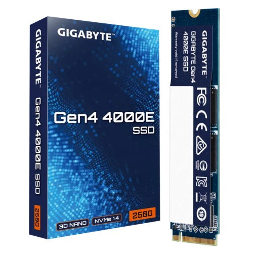 GIGABYTE Gen4 4000E 250GB NVMe PCIe 4.0 x4 M.2 2280 SSD, 3600MB/s Read, 3000MB/s Write, 1.5M Hours MTBF, 3-Year Warranty G440E250G M.2 250GB